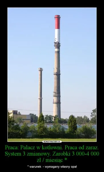 Zarobki palacza kotłowni